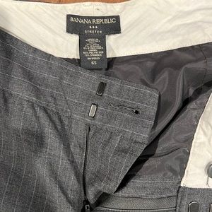 Gray pen stripe dress pants